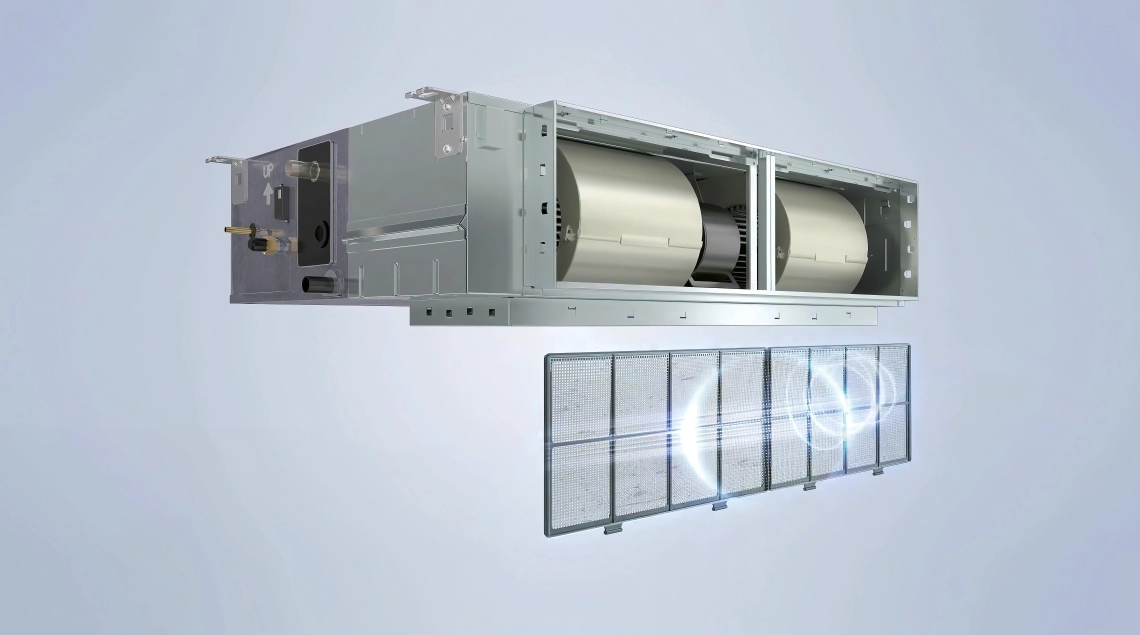 MyCond Frischluftkanal Doppelventilator und herausnehmbarer Filter