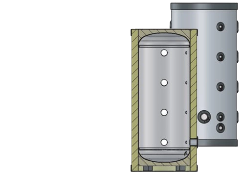 MyCond MBT 80 & MBT 100 Schematische Darstellung des Pufferspeichers, die die Energieoptimierung verdeutlicht.