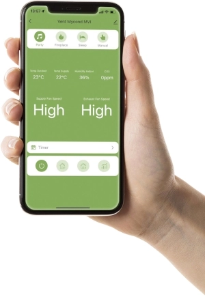 MyCond MVS***-DW mobile Anwendung zur Steuerung der Lüftung über das Smartphone