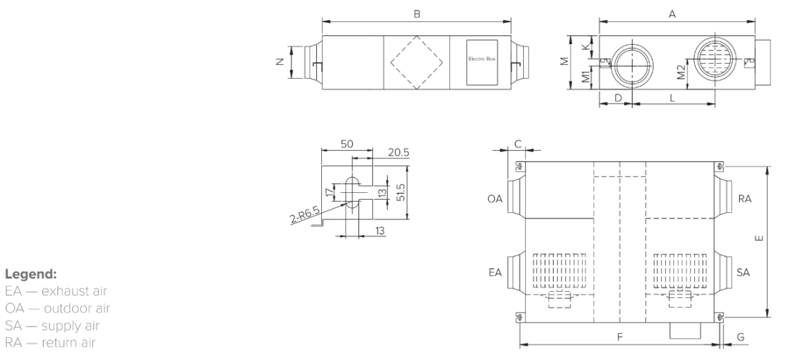 MyCond MVS***-DW Gesamtabmessungen - 3