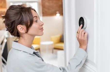 Installation des Thermostats und des Bodentemperaturfühlers